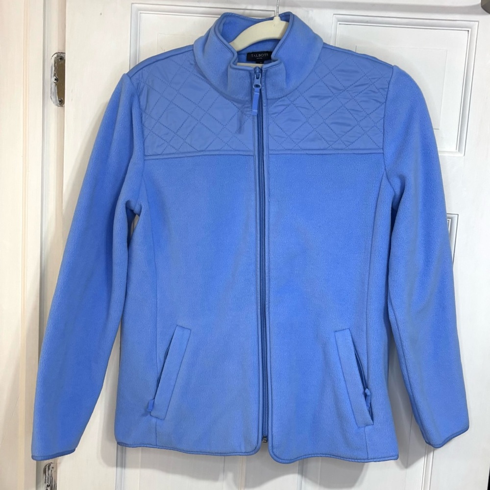 Talbots Solid Polar Fleece Blue Jacket MP